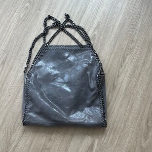 Grey metallic purse